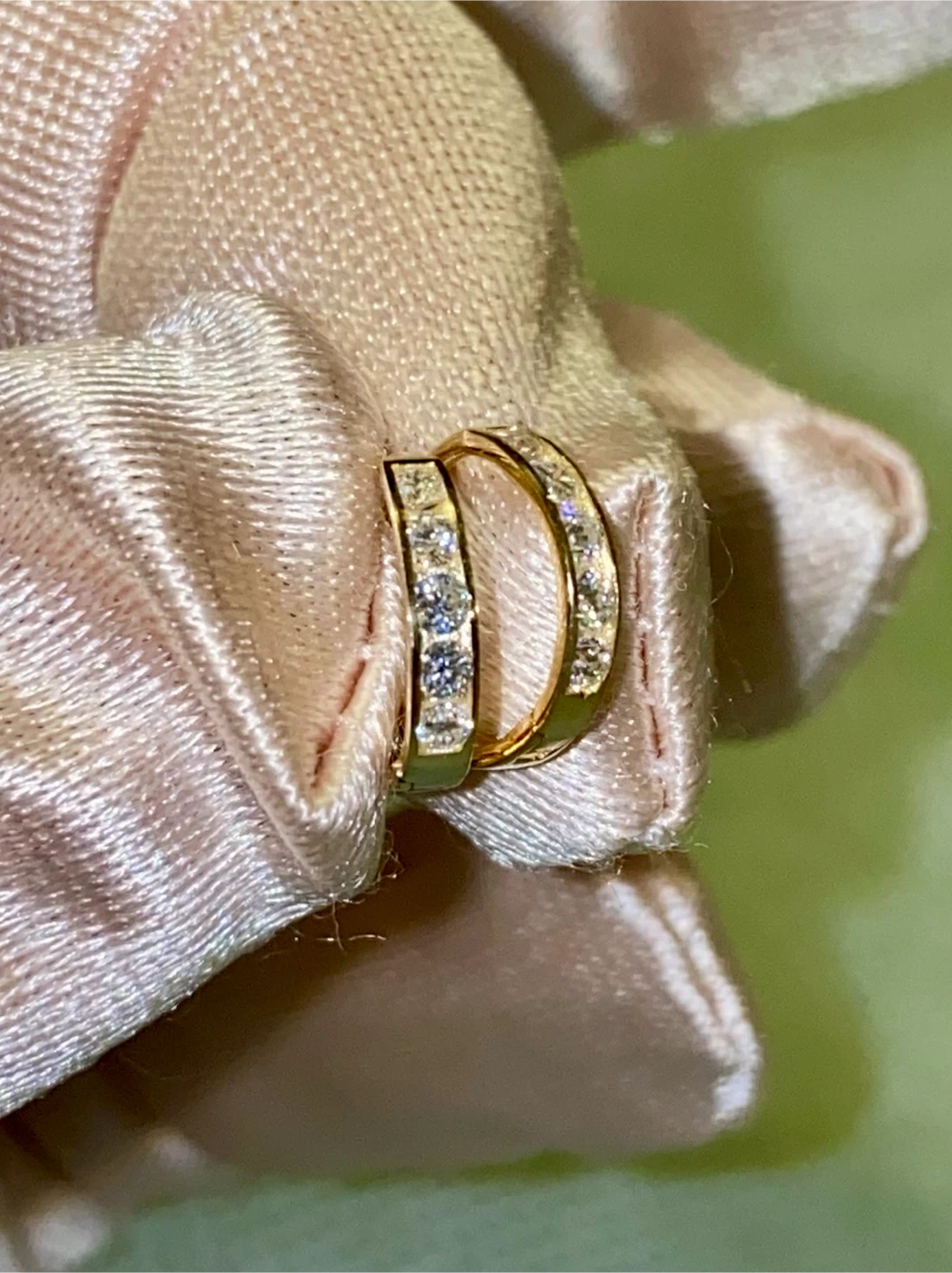 9K Gold Moissanites Hoop Earrings
