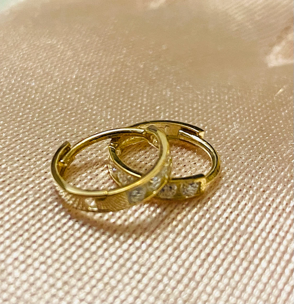 9K Gold Moissanites Hoop Earrings - photo 2