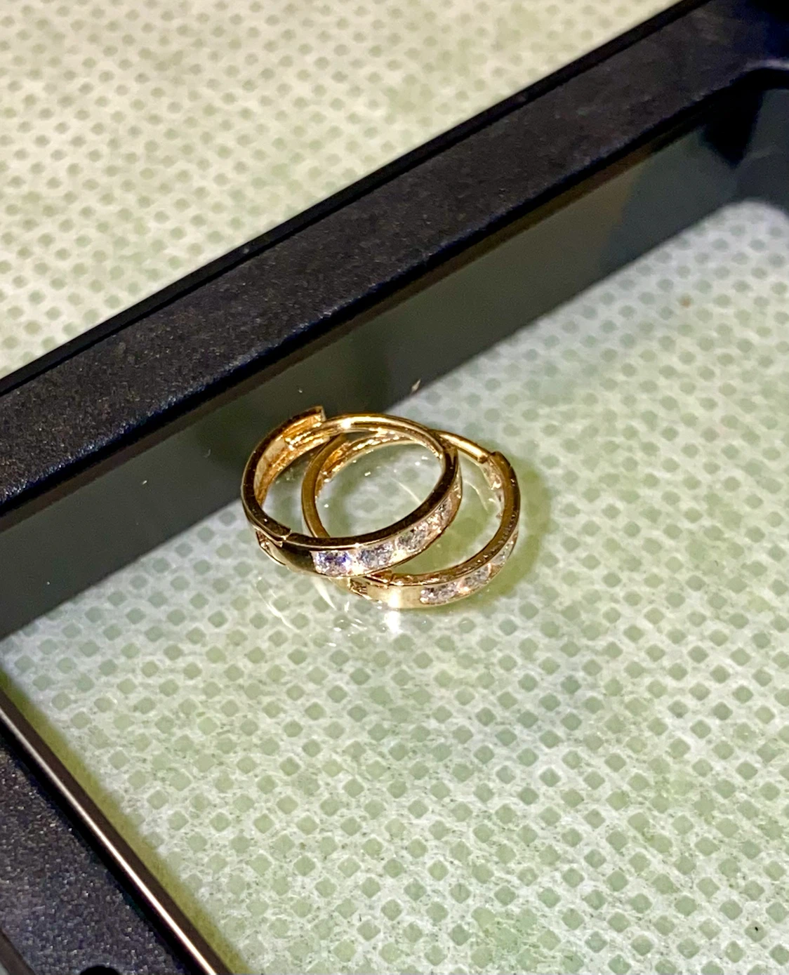 9K Gold Moissanites Hoop Earrings - photo 3