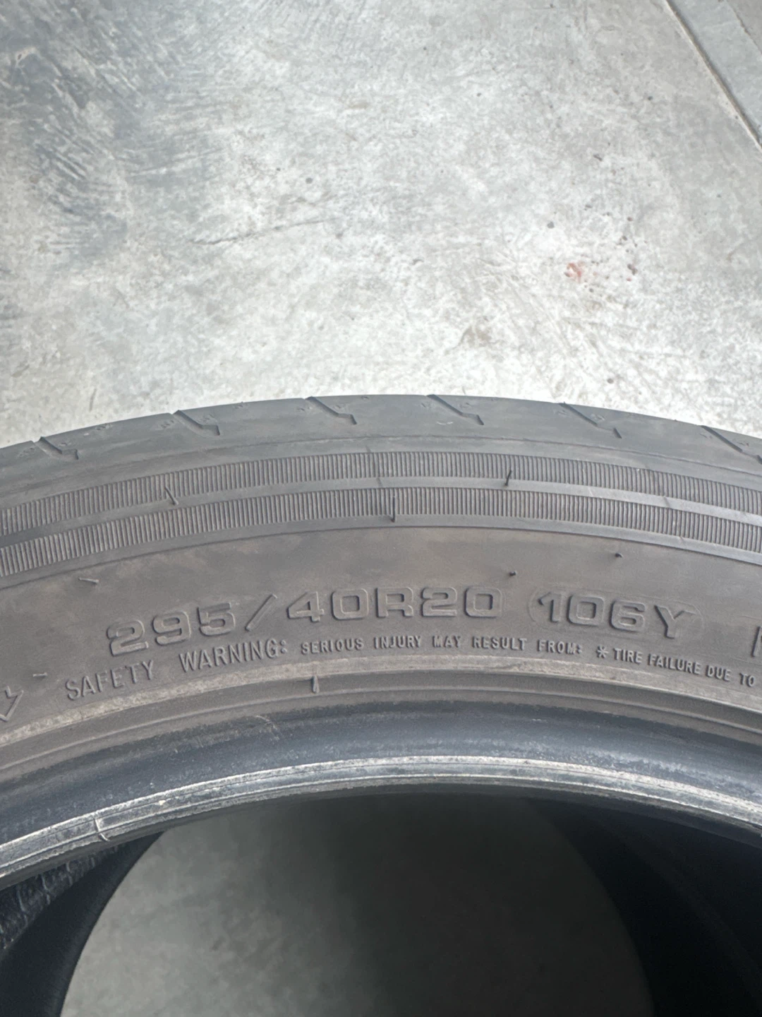 295/40R20 and 265/40/20 Goodyear Eagle F1 Tires (Set of 4) - photo 4