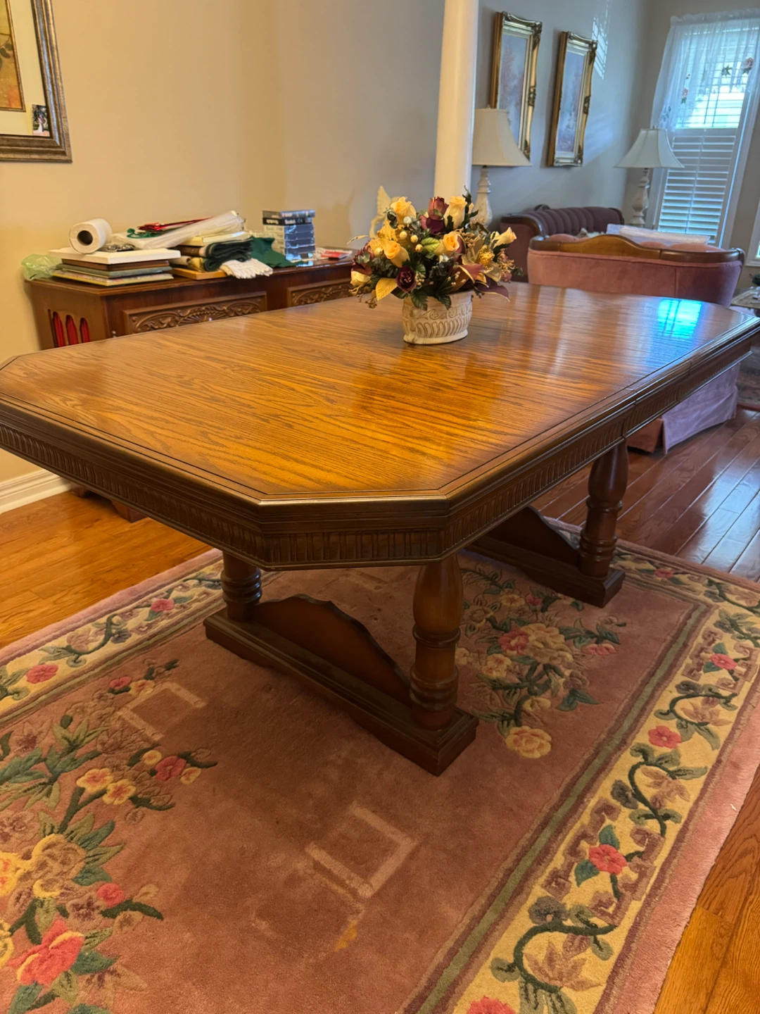 Antique Dining Table and Chairs Set