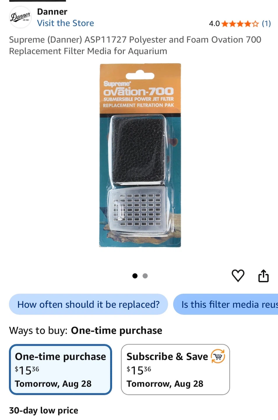 Supreme (Danner) Ovation 700 Replacement Filter Media - photo 2