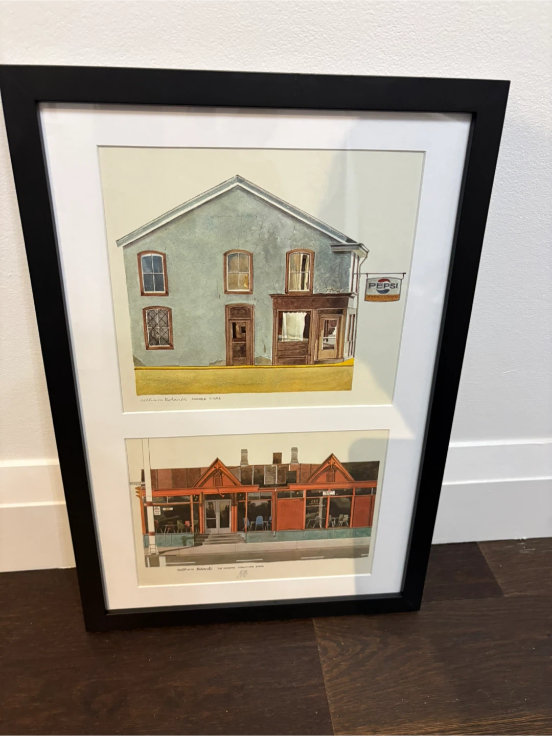 Custom double print William Roberts art 19.25 x 13.15 in