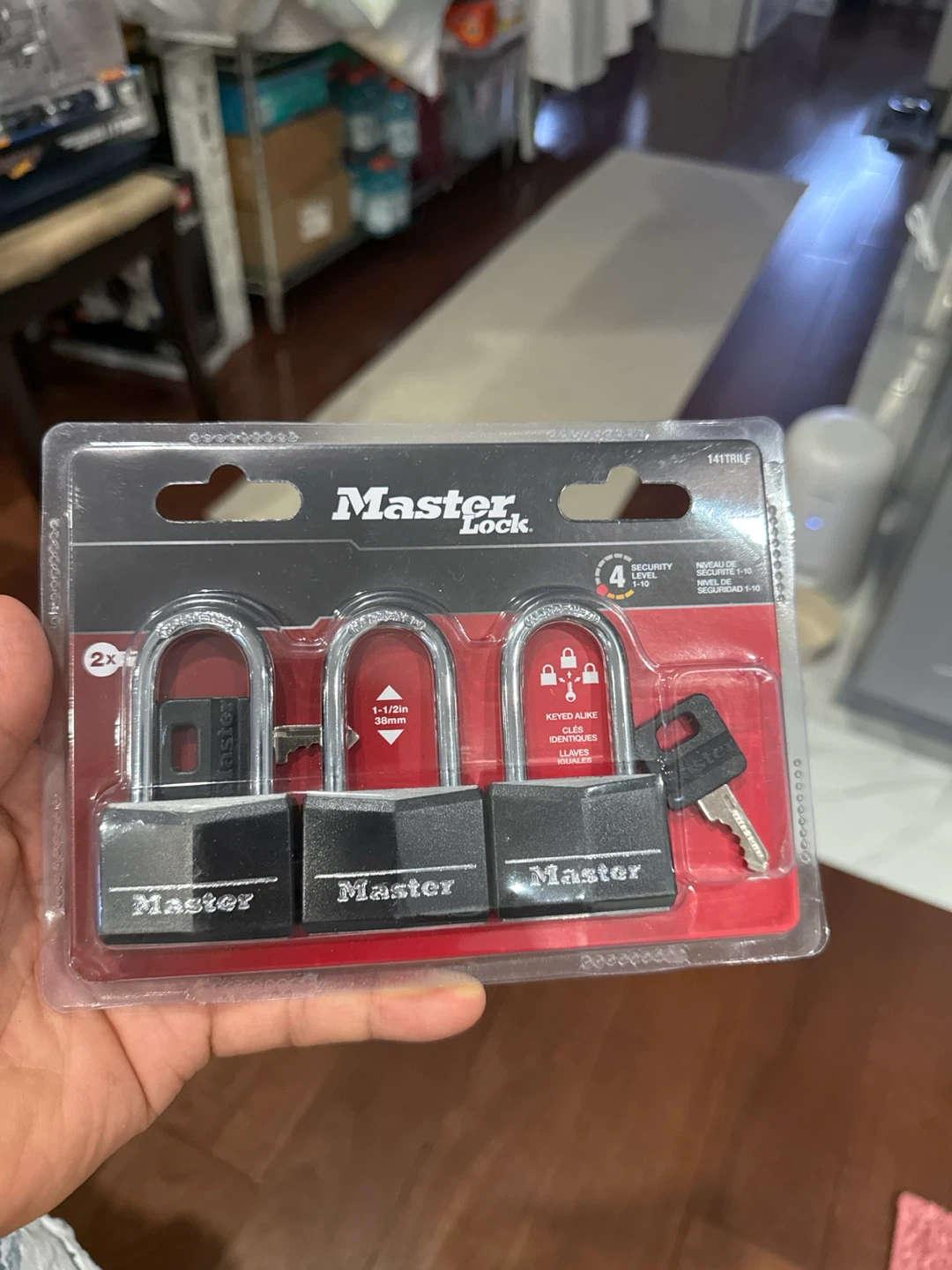 Master Lock 3pk 40mm Covered Brass Key Lock Set Black - photo 2