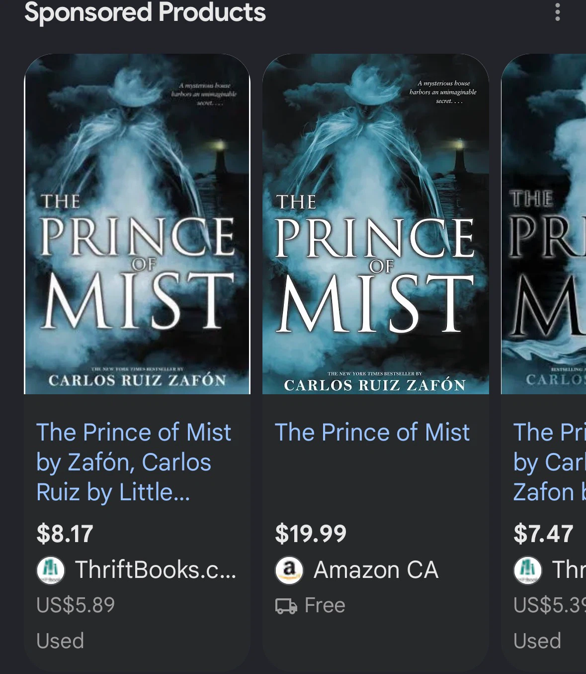 The Prince of Mist by Carlos Ruiz Zafón Paperback Book - photo 3