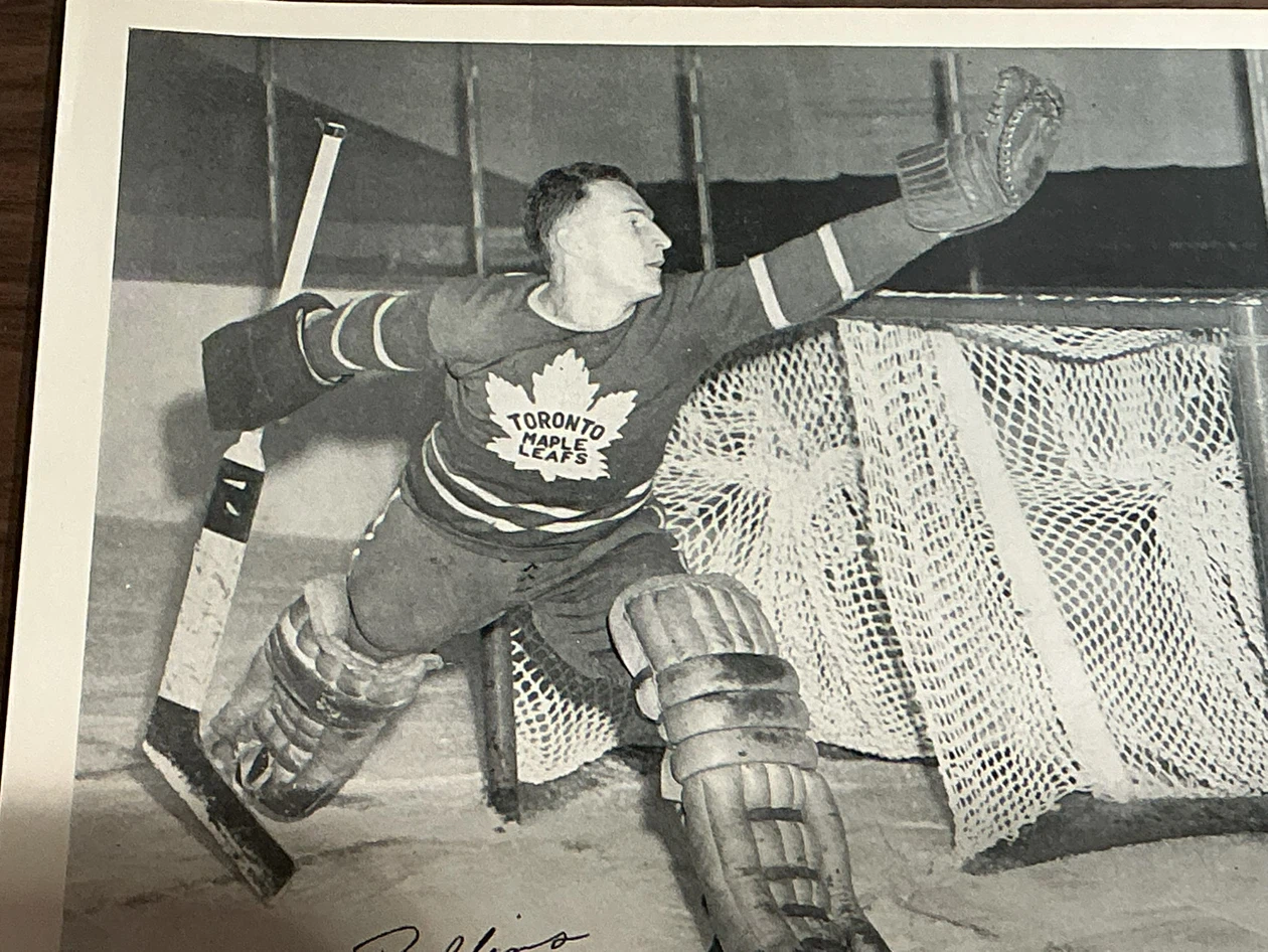 1957 Al Rollins Signed Toronto Maple Leafs Photo - photo 3