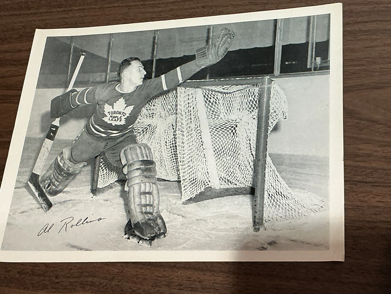 1957 Al Rollins Signed Toronto Maple Leafs Photo - photo 4