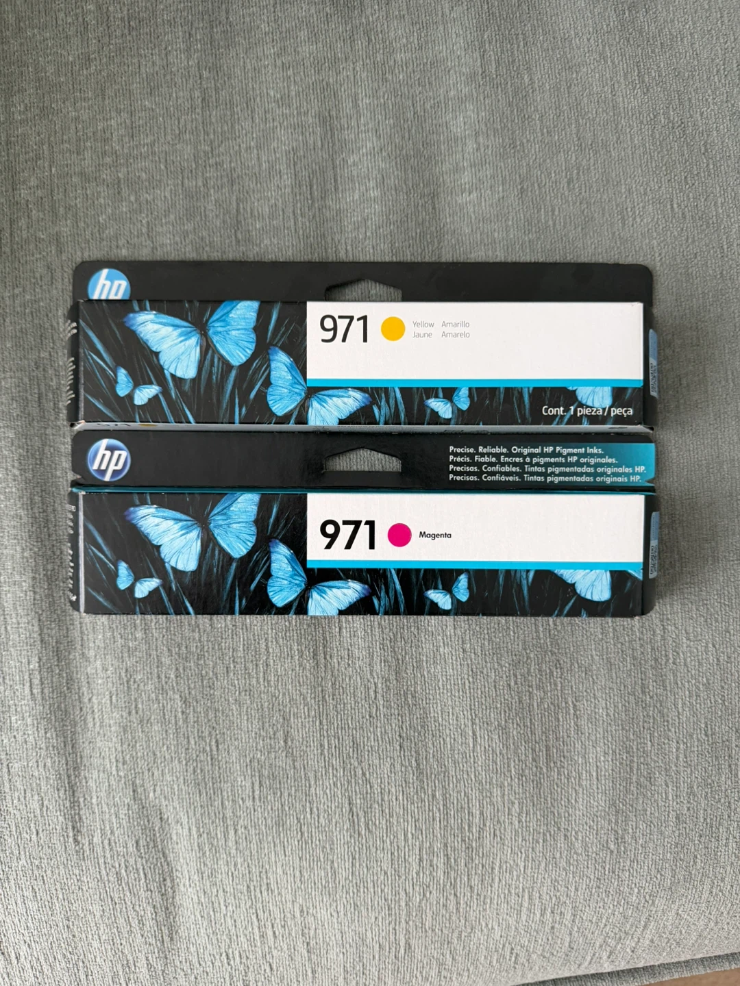HP 971 Ink Cartridges - Yellow & Magenta