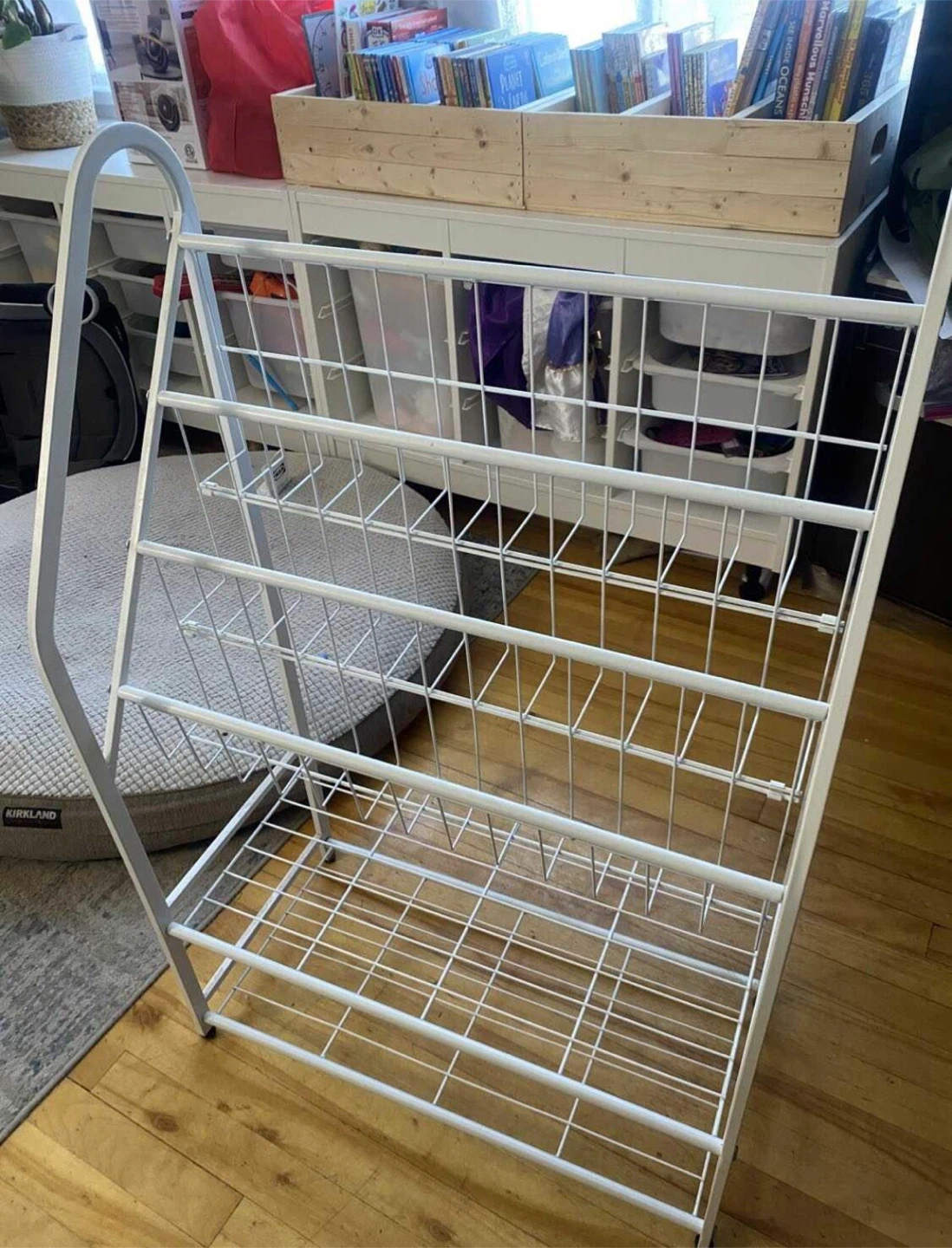 White Metal Book Shelf / Organizer – 3 Tier