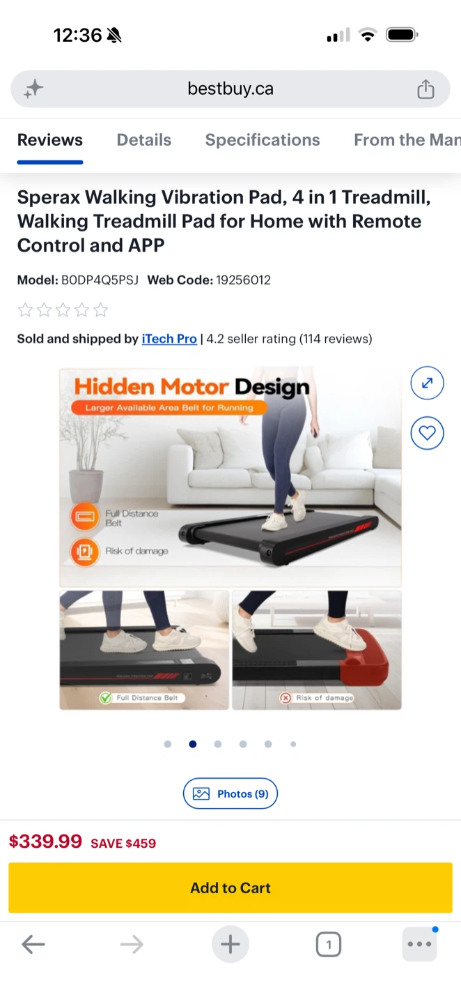 Sperax Walking Vibration Pad and Treadmill - photo 2