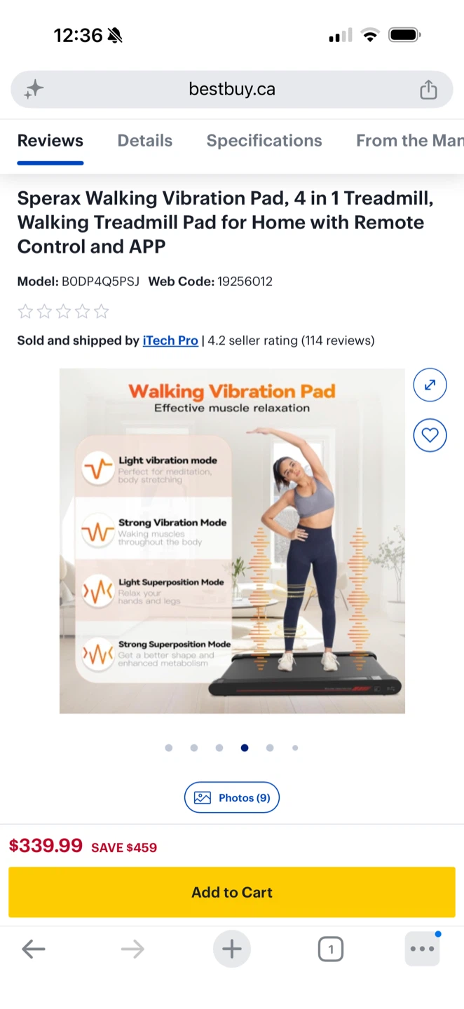Sperax Walking Vibration Pad and Treadmill - photo 4
