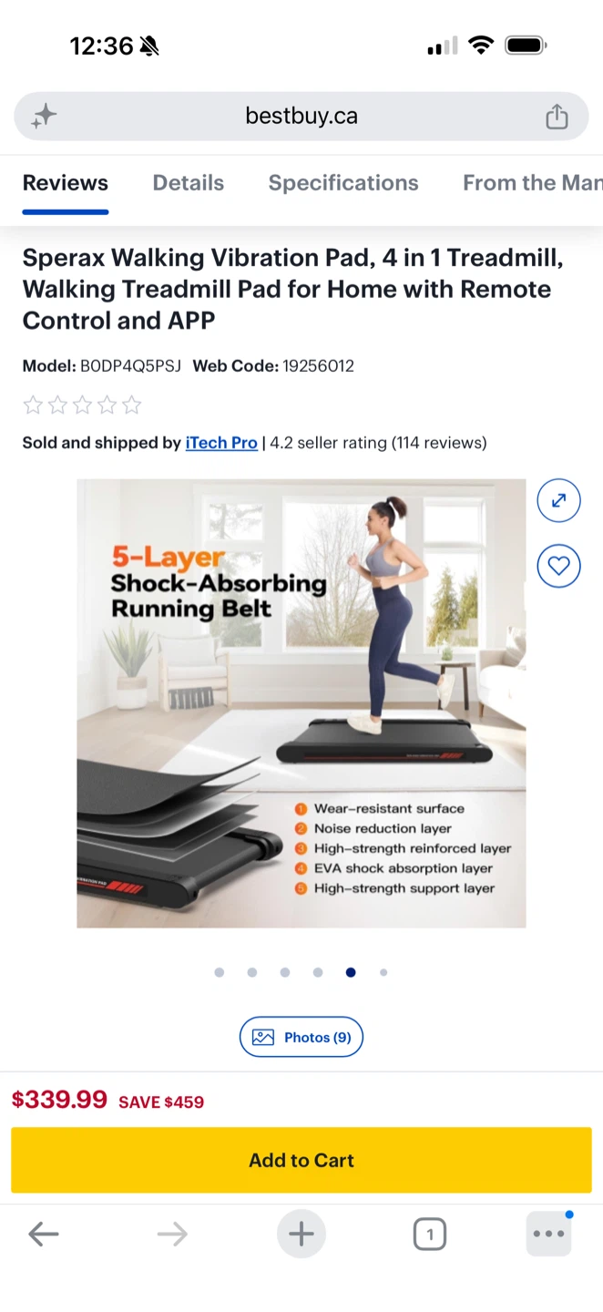 Sperax Walking Vibration Pad and Treadmill - photo 5