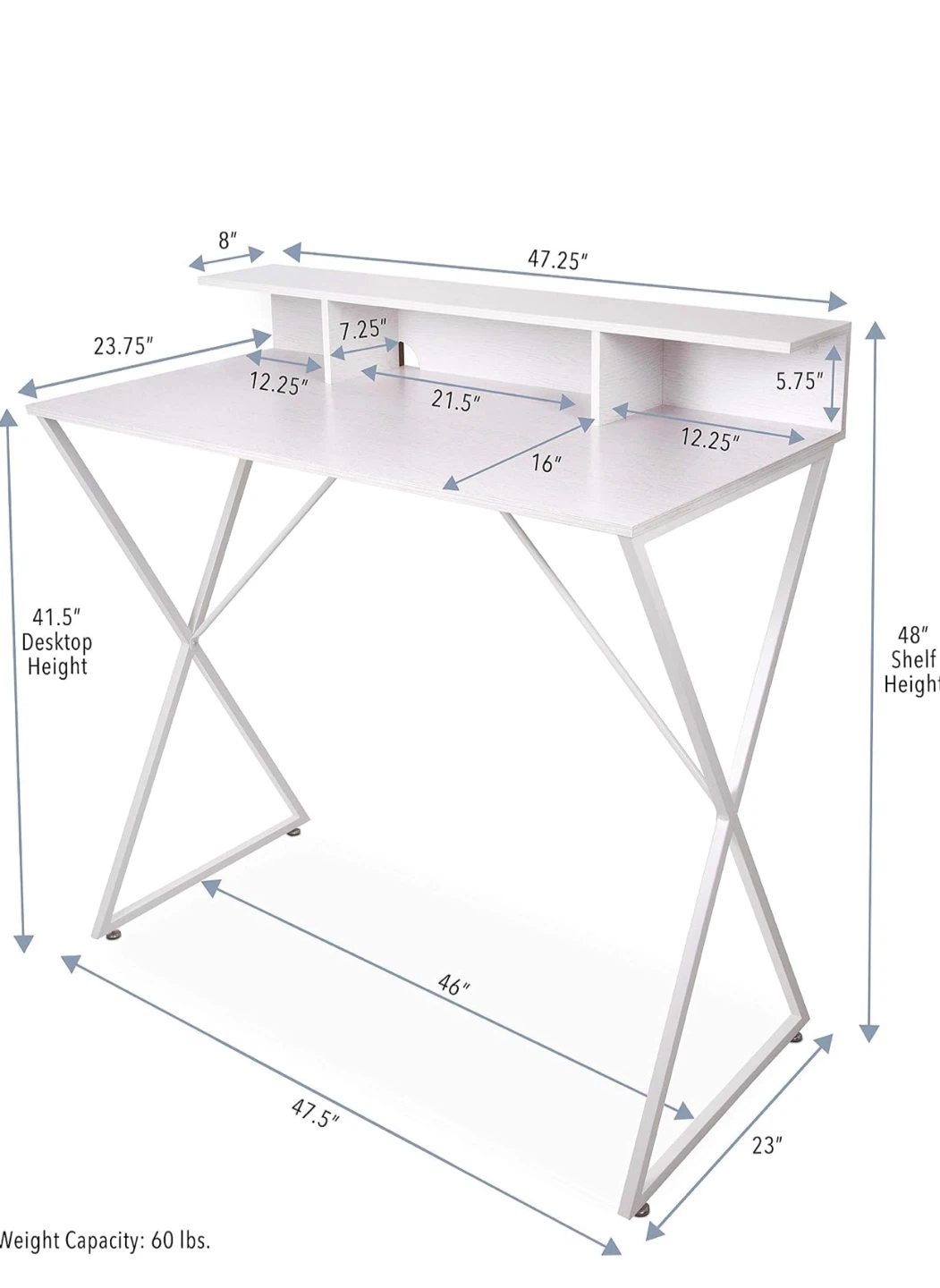 White Standing Desk (not adjustable) - photo 3