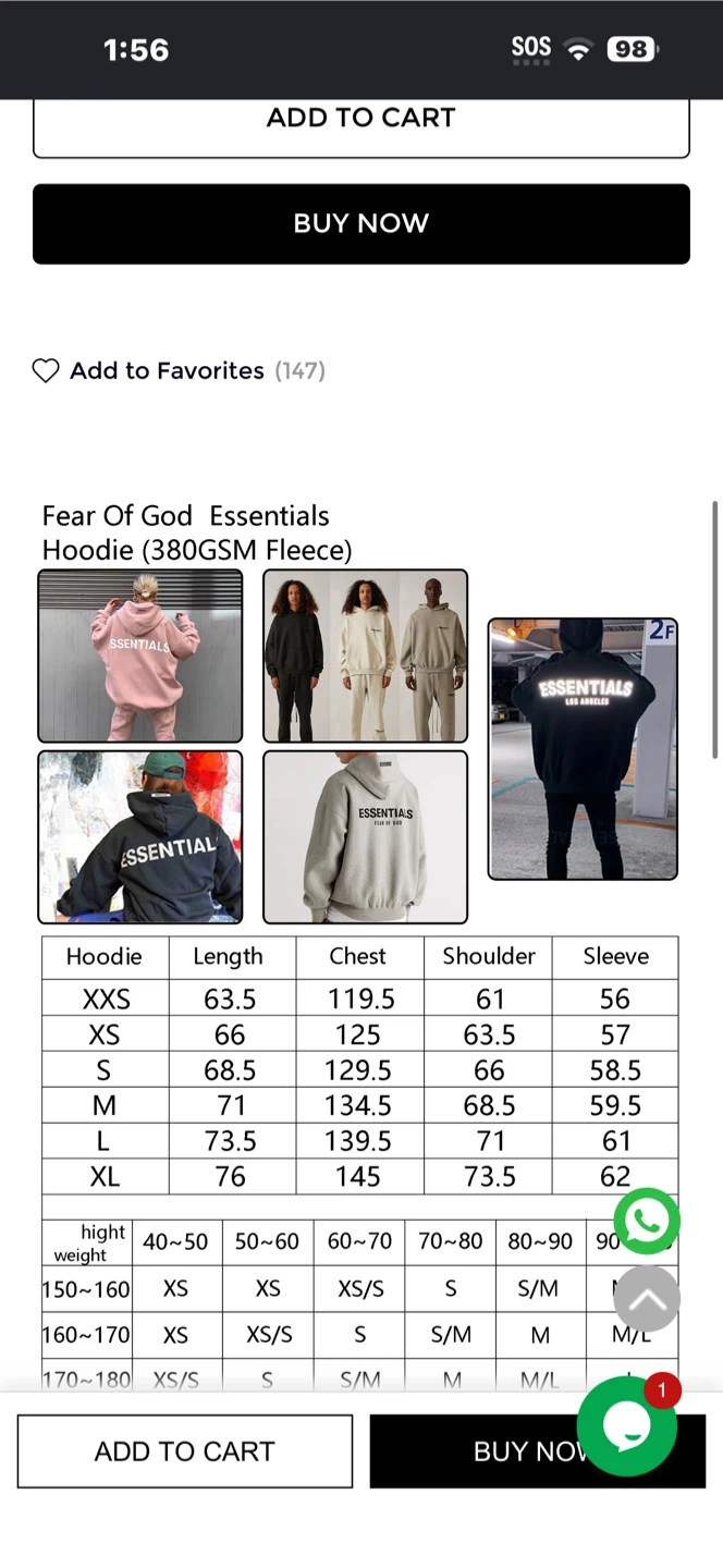 Fear Of God Essentials Hoodie (380GSM Fleece) - photo 5