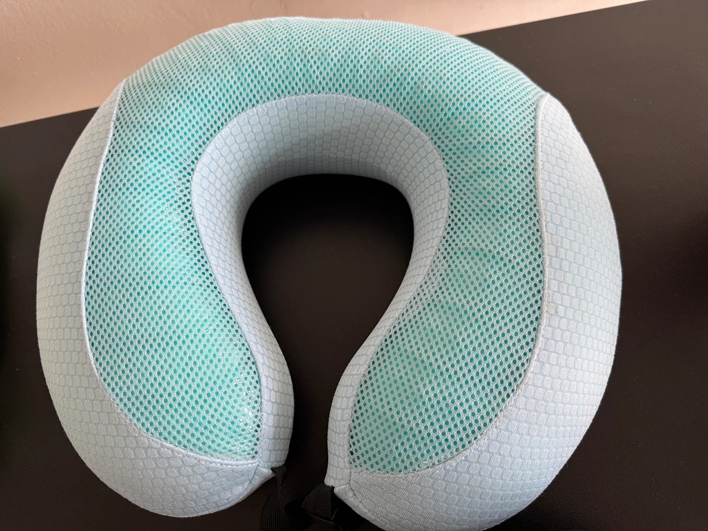 Blue Velour Neck Pillow