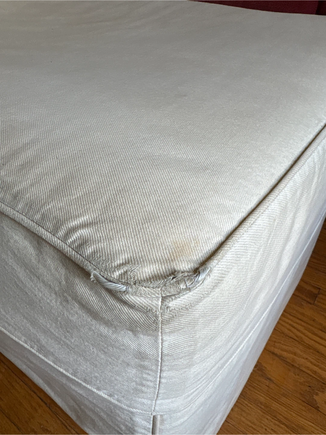 Beige Upholstered Ottoman - photo 3