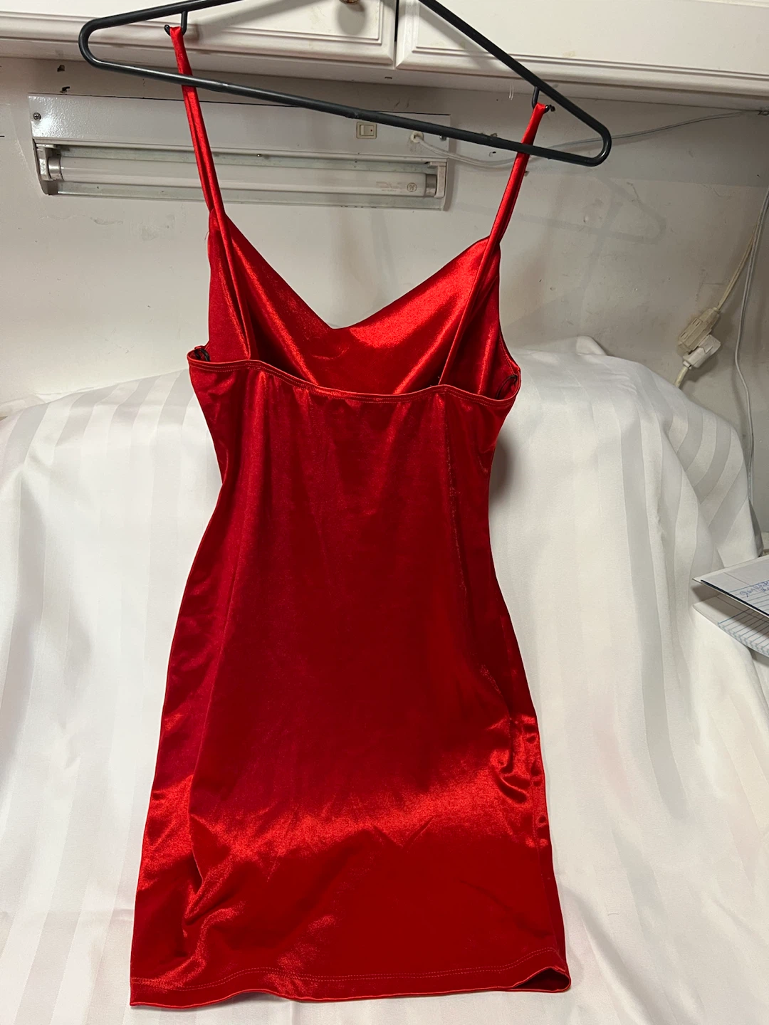 Red Spaghetti Strap Mini Dress - photo 2