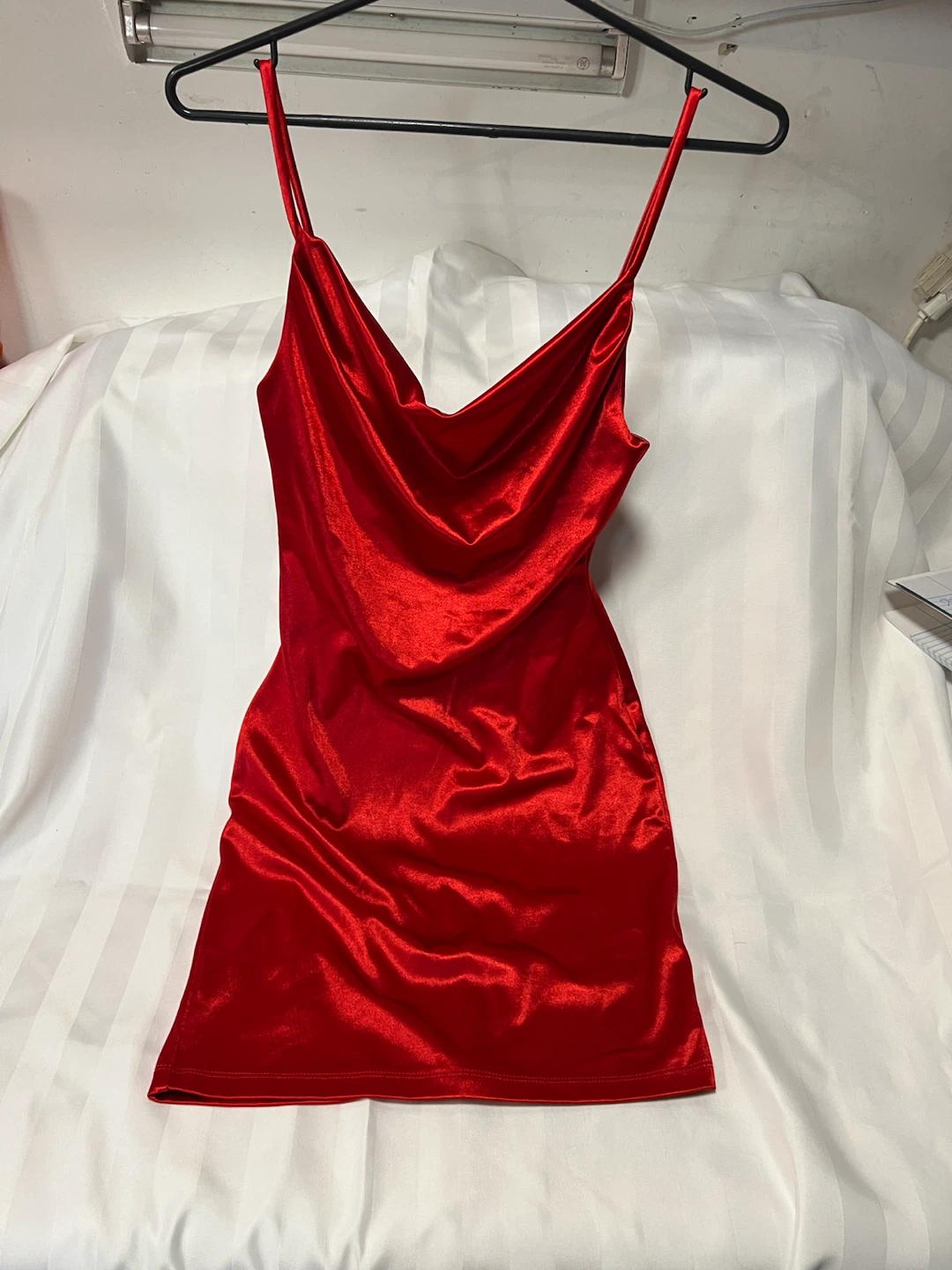 Red Spaghetti Strap Mini Dress