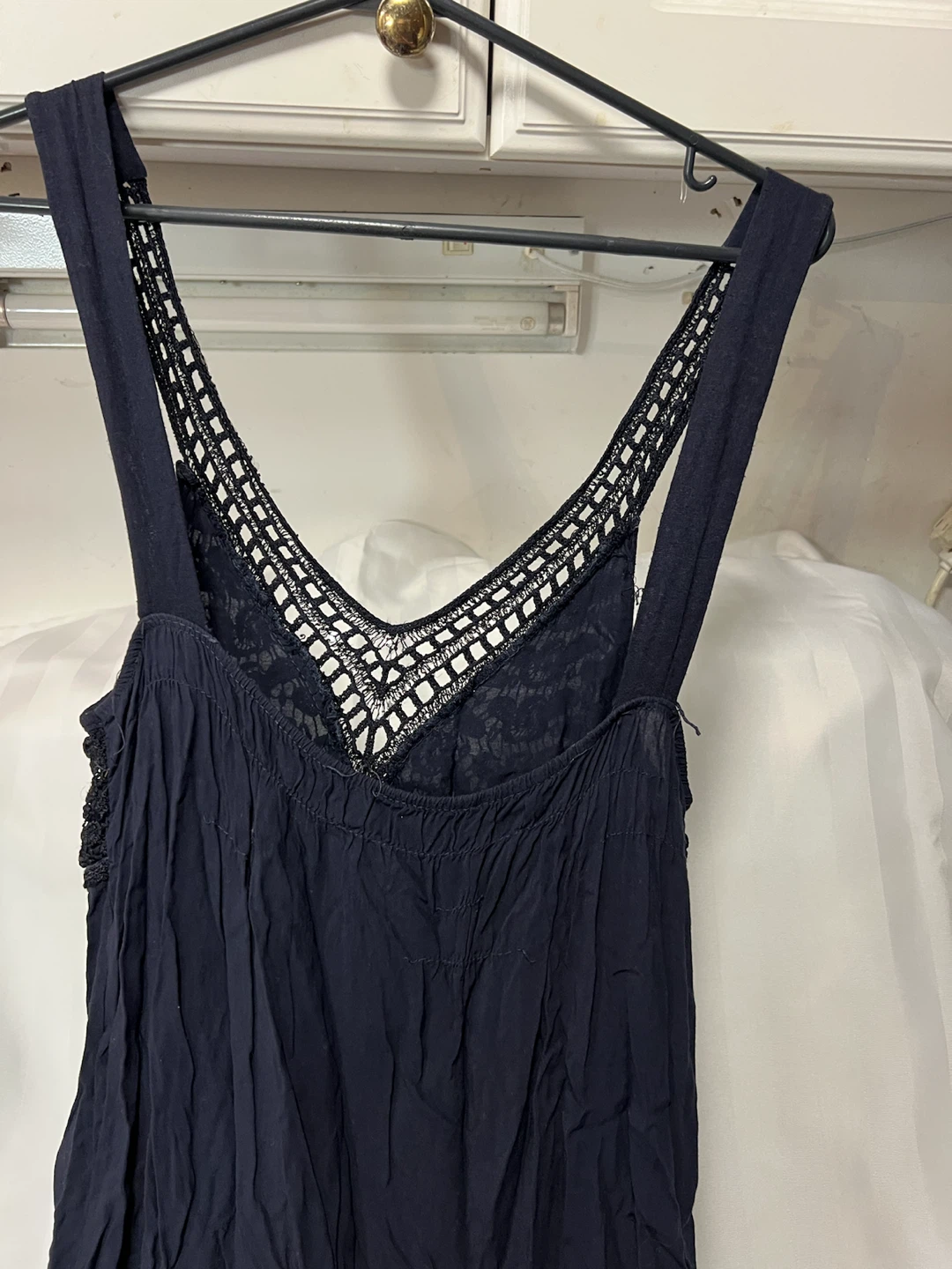 Dark Blue/black Embellished V-Neck Dress - photo 2