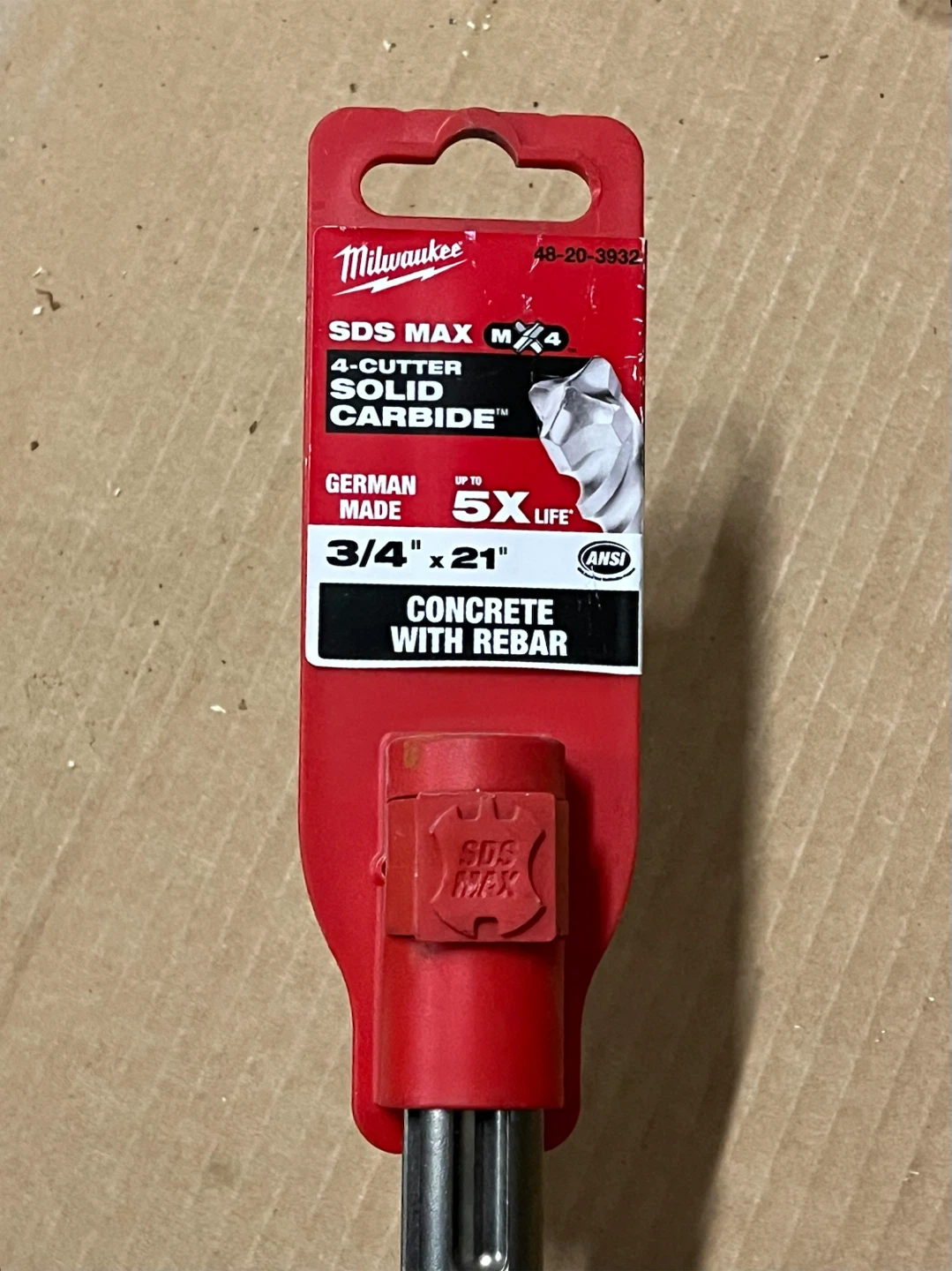 🇩🇪 NEW Milwaukee 3/4” x 21” 4-Cutter SDS-MAX Carbide Bit - photo 2