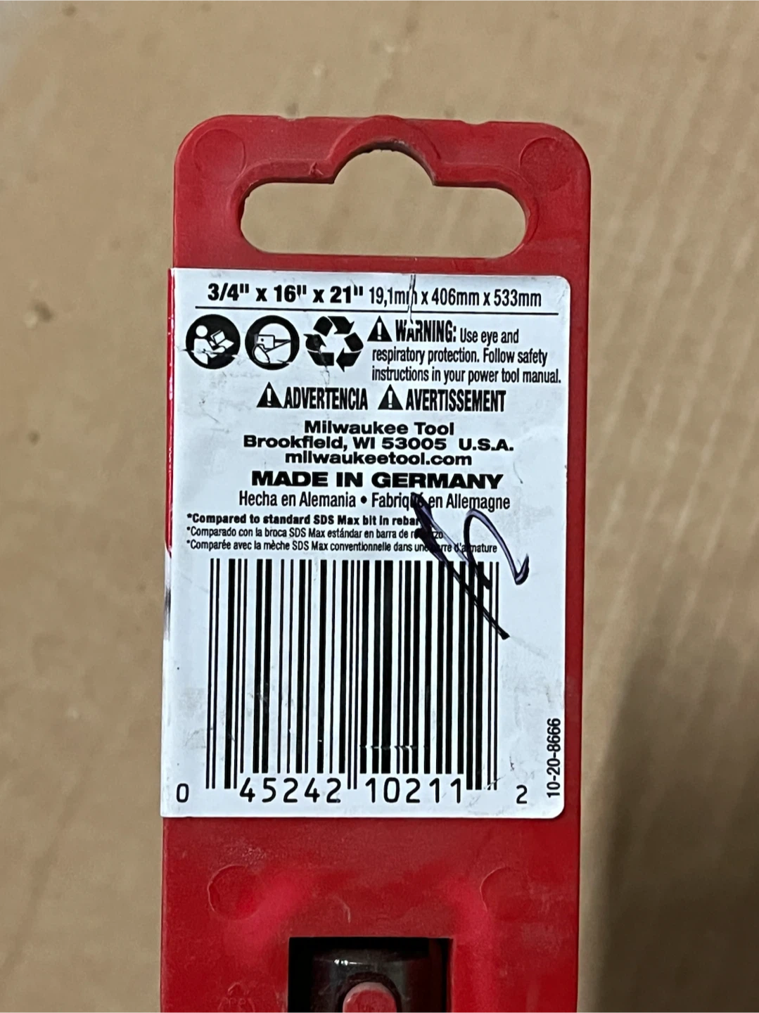 🇩🇪 NEW Milwaukee 3/4” x 21” 4-Cutter SDS-MAX Carbide Bit - photo 3