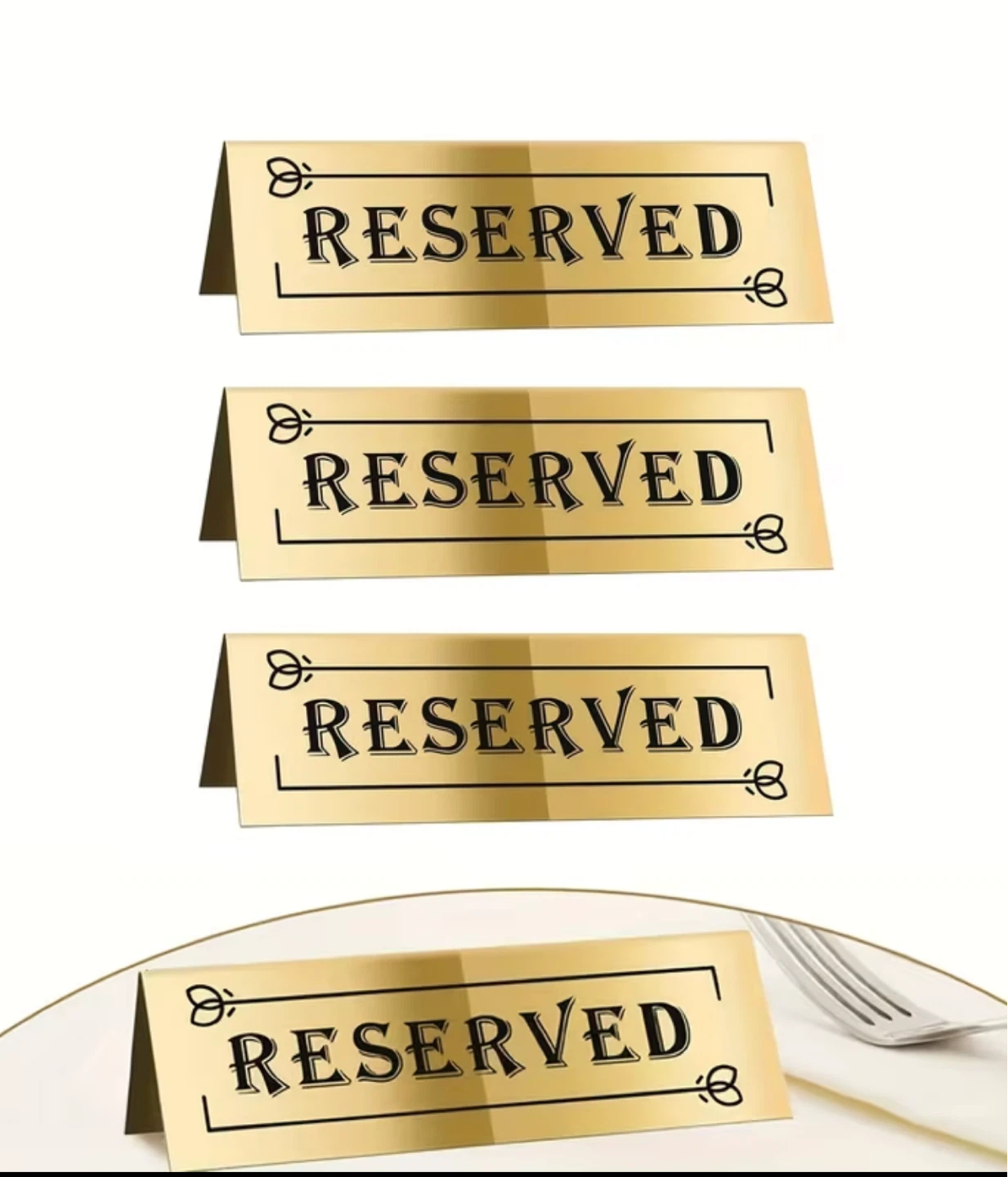 Set of 6 Reserved Table Signs - photo 2