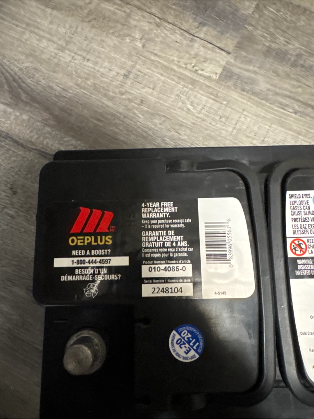 Motomaster OEplus Automotive Battery 40R - photo 2