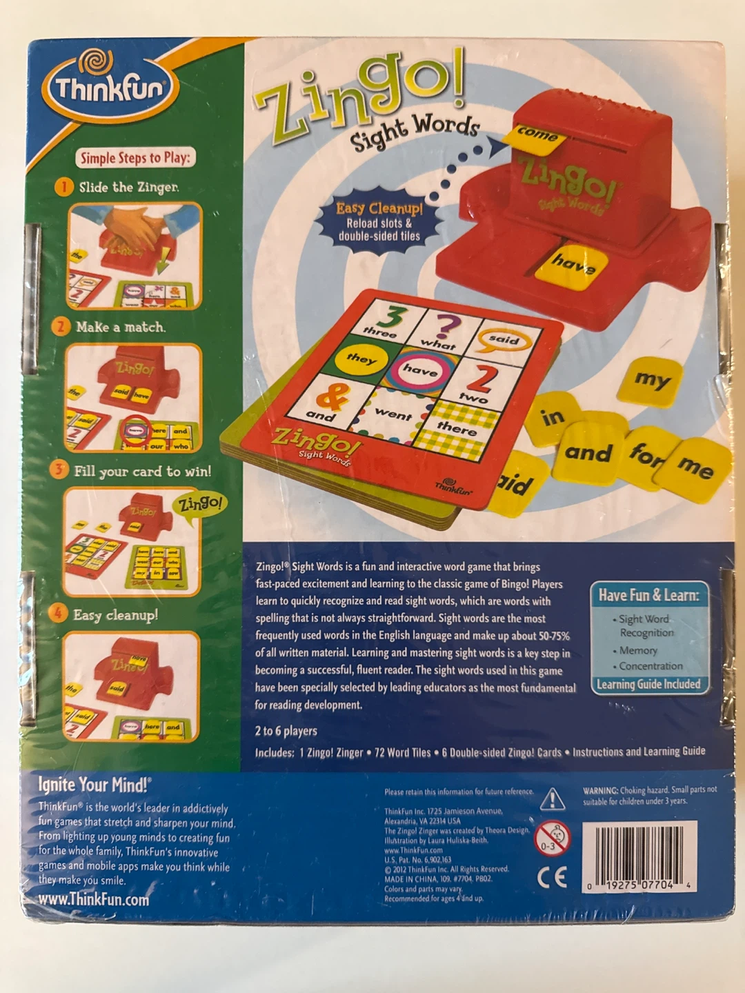 ThinkFun Zing! Sight Words Educational Game - photo 2