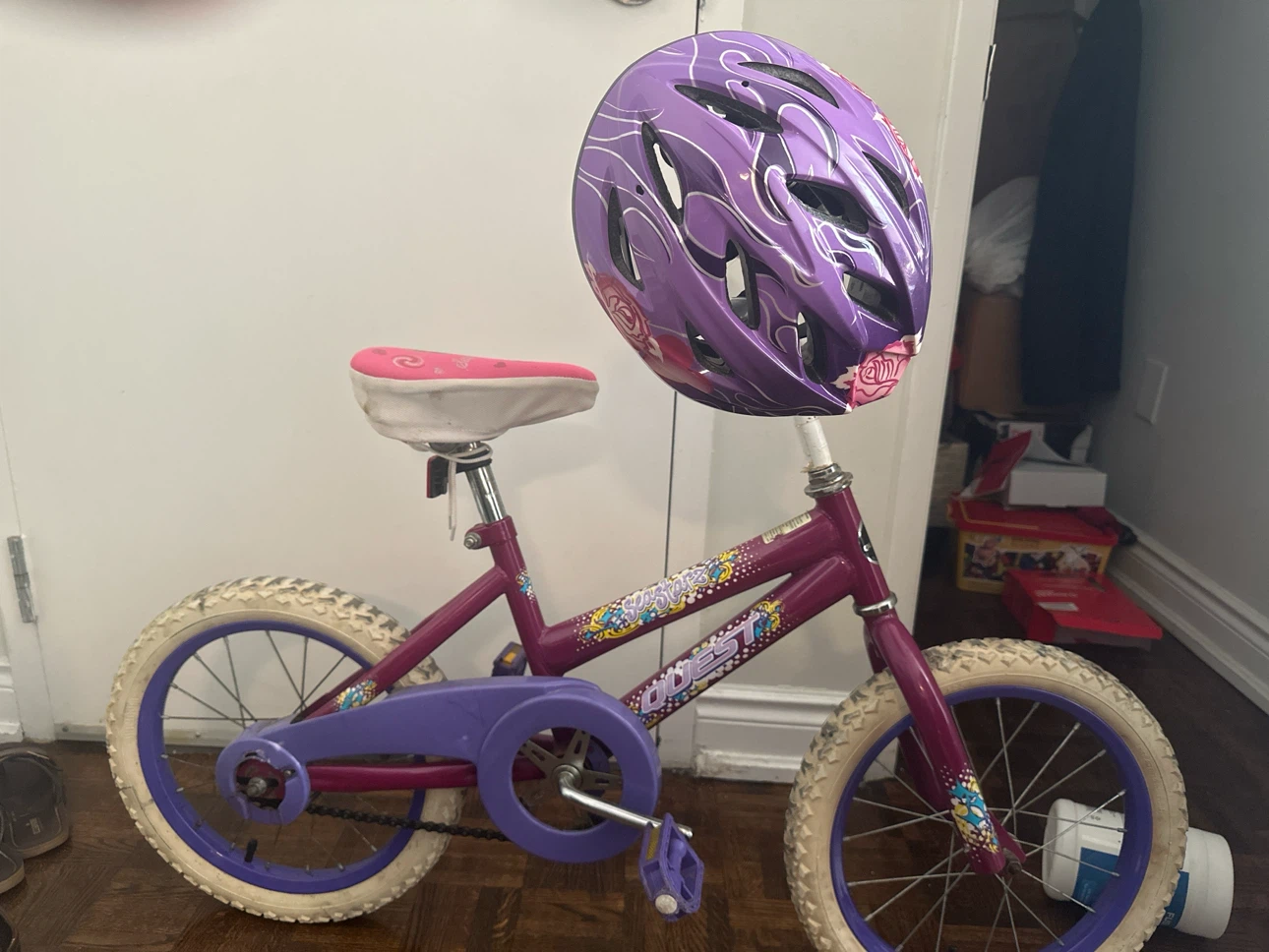 Quest Kids Bicycle with Purple Helmet