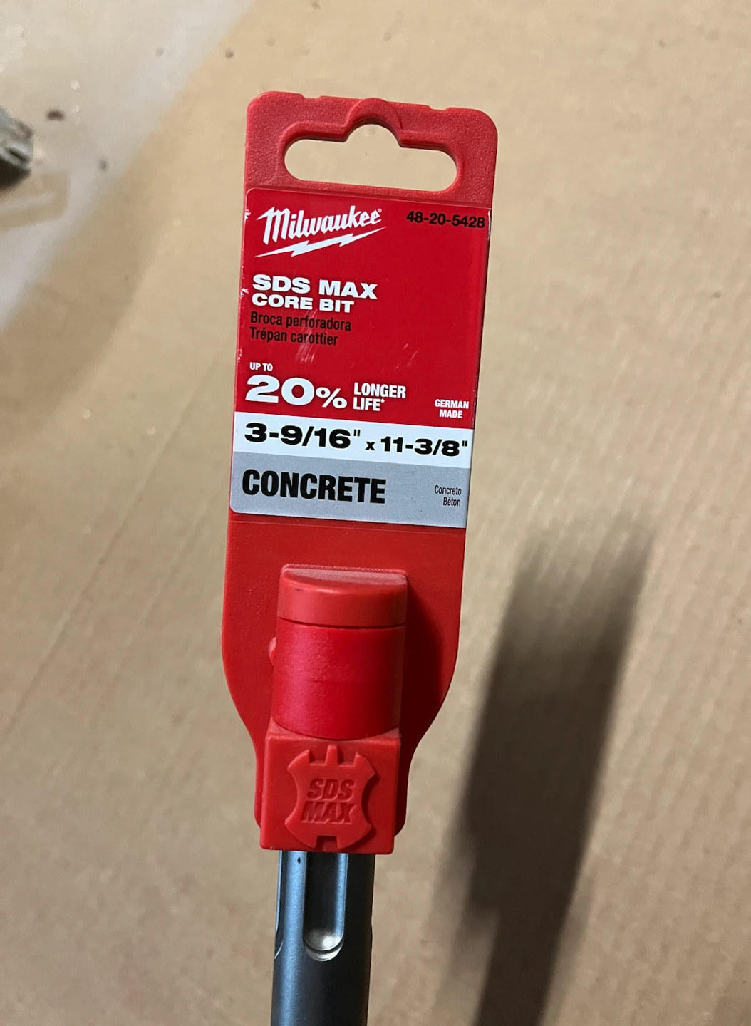 🇩🇪 NEW Milwaukee SDS MAX Core Bit 3-9/16" x 11-3/8" for Concrete - photo 2