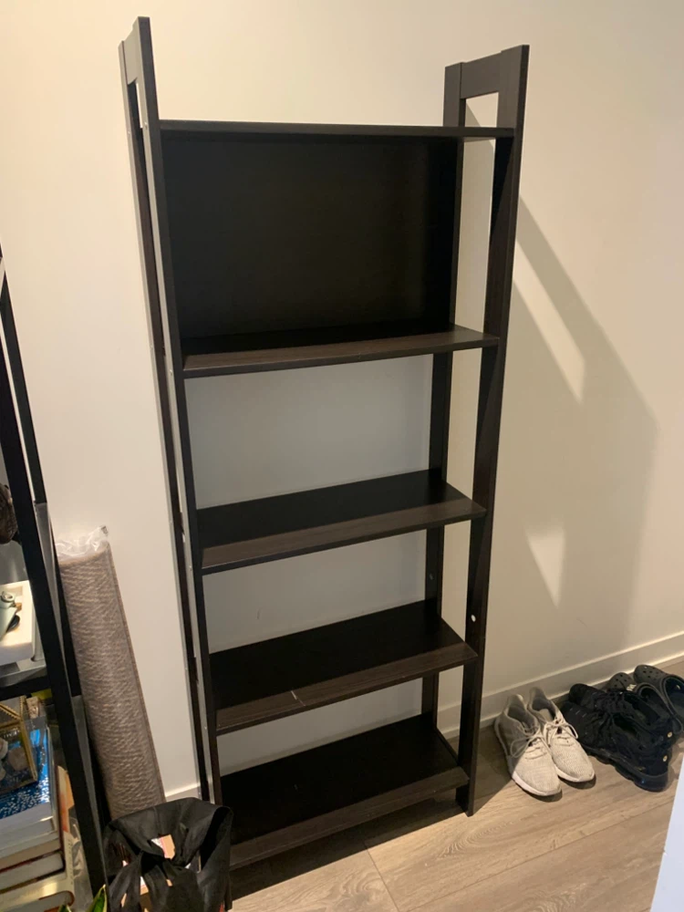 IKEA dark brown ladder shelf