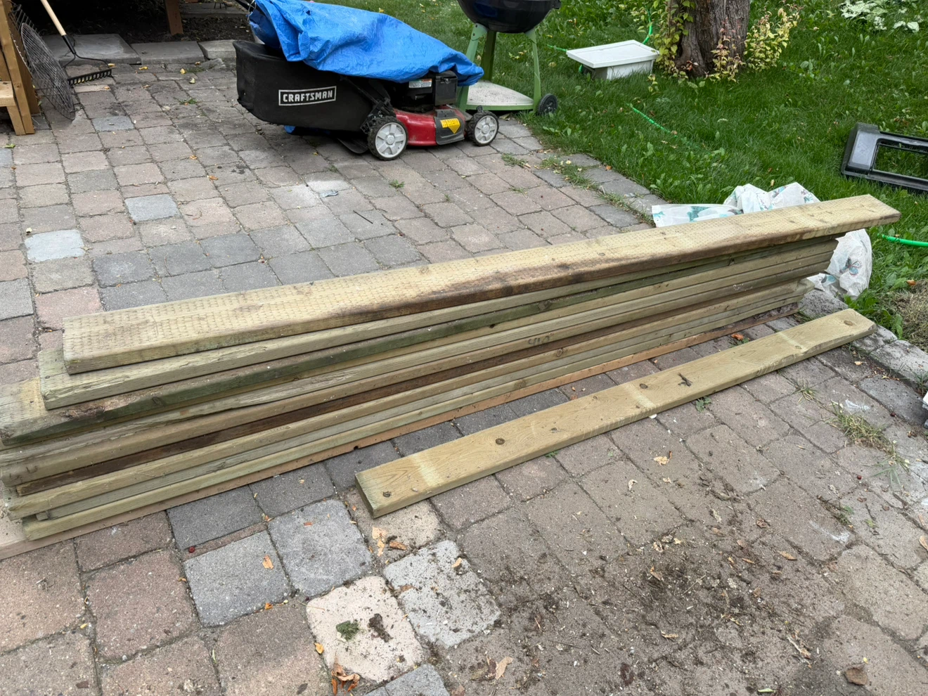 Pressure treated lumber - free