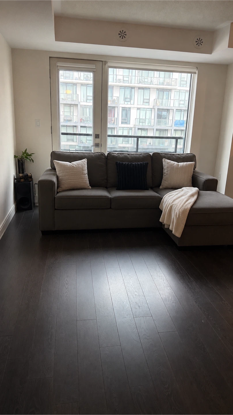 Grey sectional sofa with pull out sofa bed