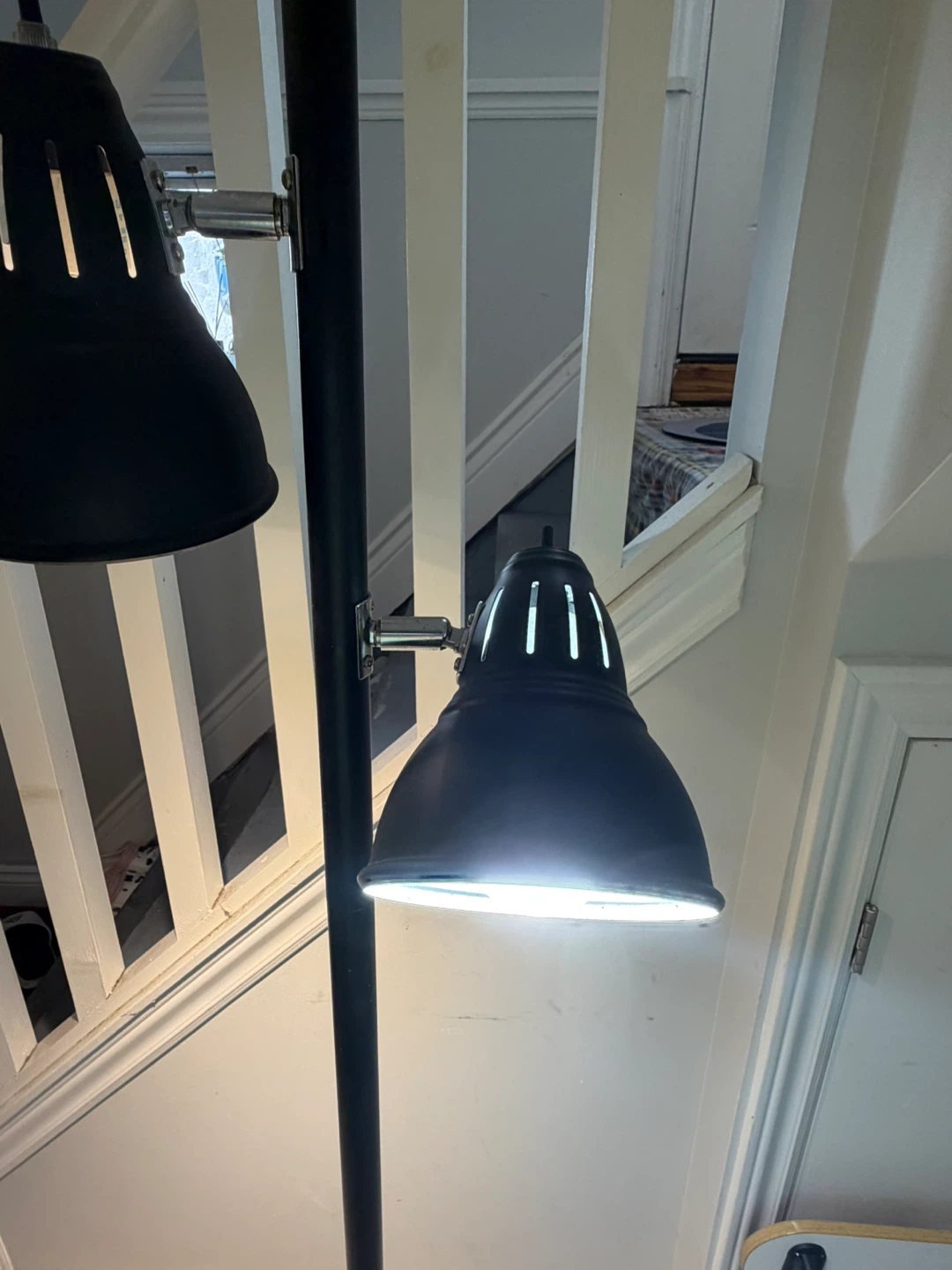 Black Double Head Floor Lamp
