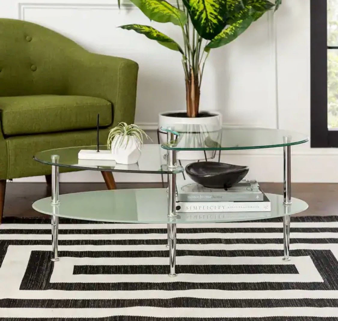 New Sleek Tempered Glass Coffee Table Modern - photo 3