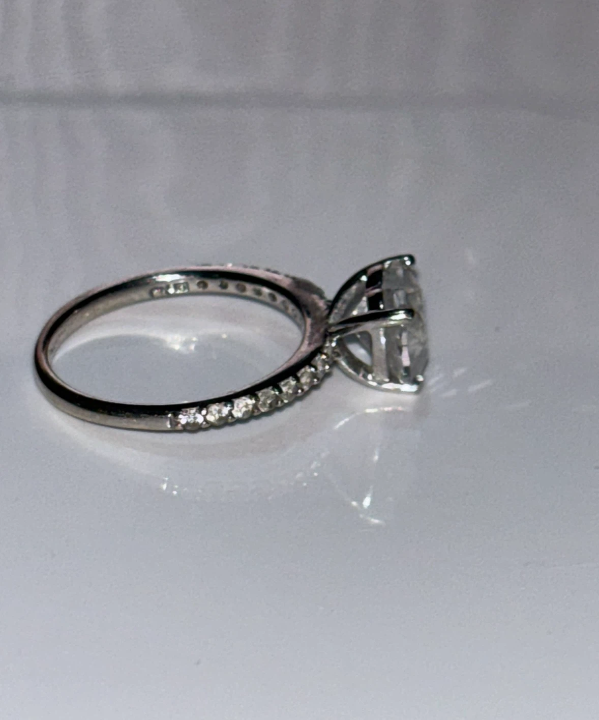 White gold heart ring - photo 2