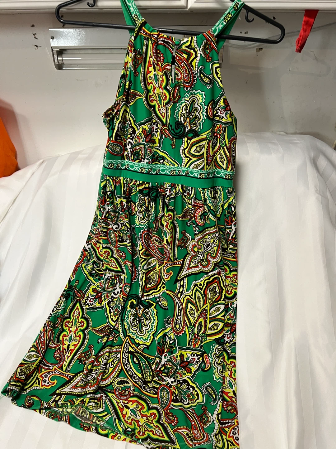 INC International Concepts Green Paisley Halter Dress - photo 2