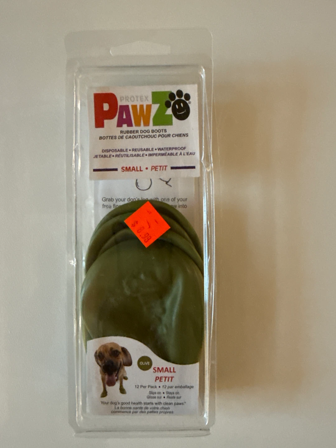 Pawz Rubber Dog Boots - Small - Olive - photo 2