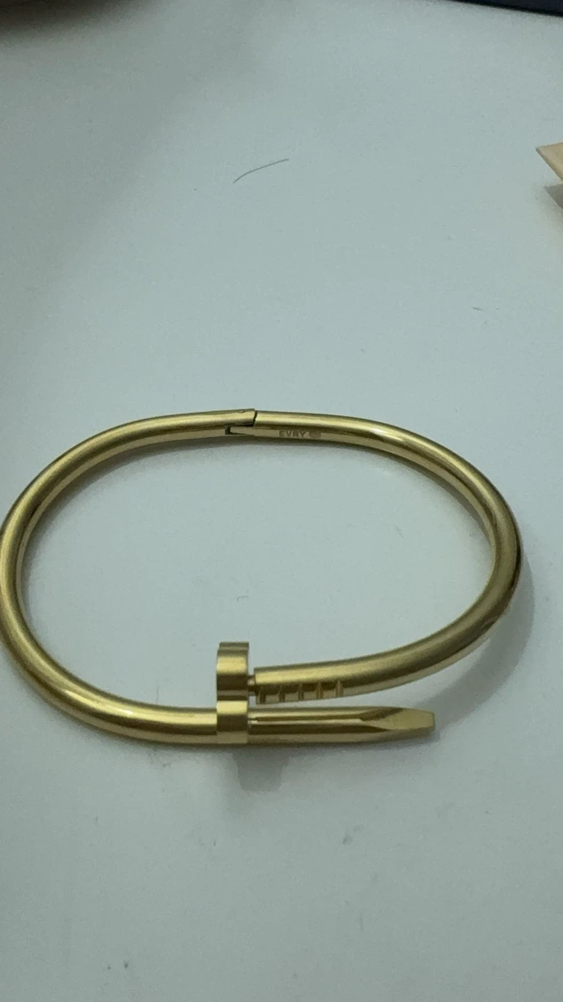 Evry Gold Tone Bracelets - Nail & Twisted Cable Design - photo 3