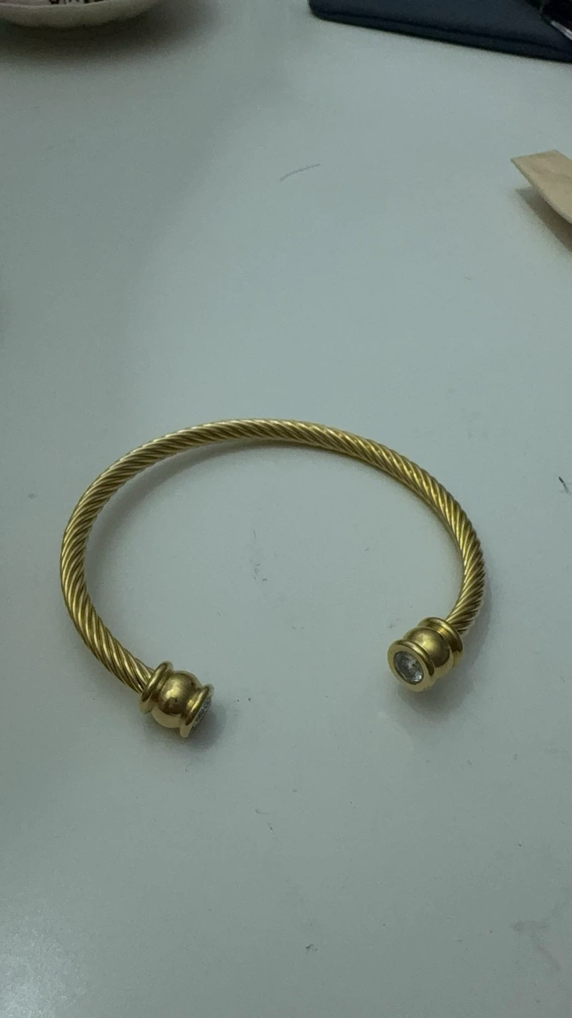 Evry Gold Tone Bracelets - Nail & Twisted Cable Design - photo 4