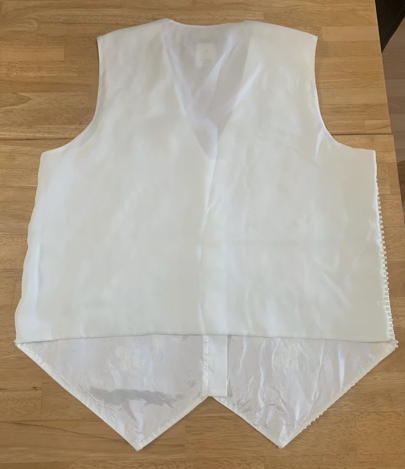 Brand new White Beaded Formal Vest Size 10 - photo 2