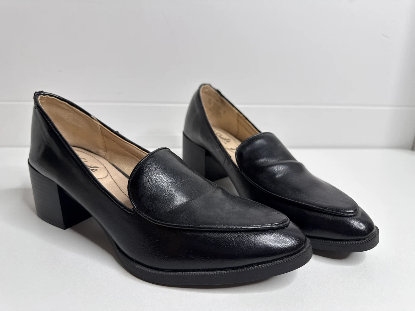 LifeStride Black Loafer Heels