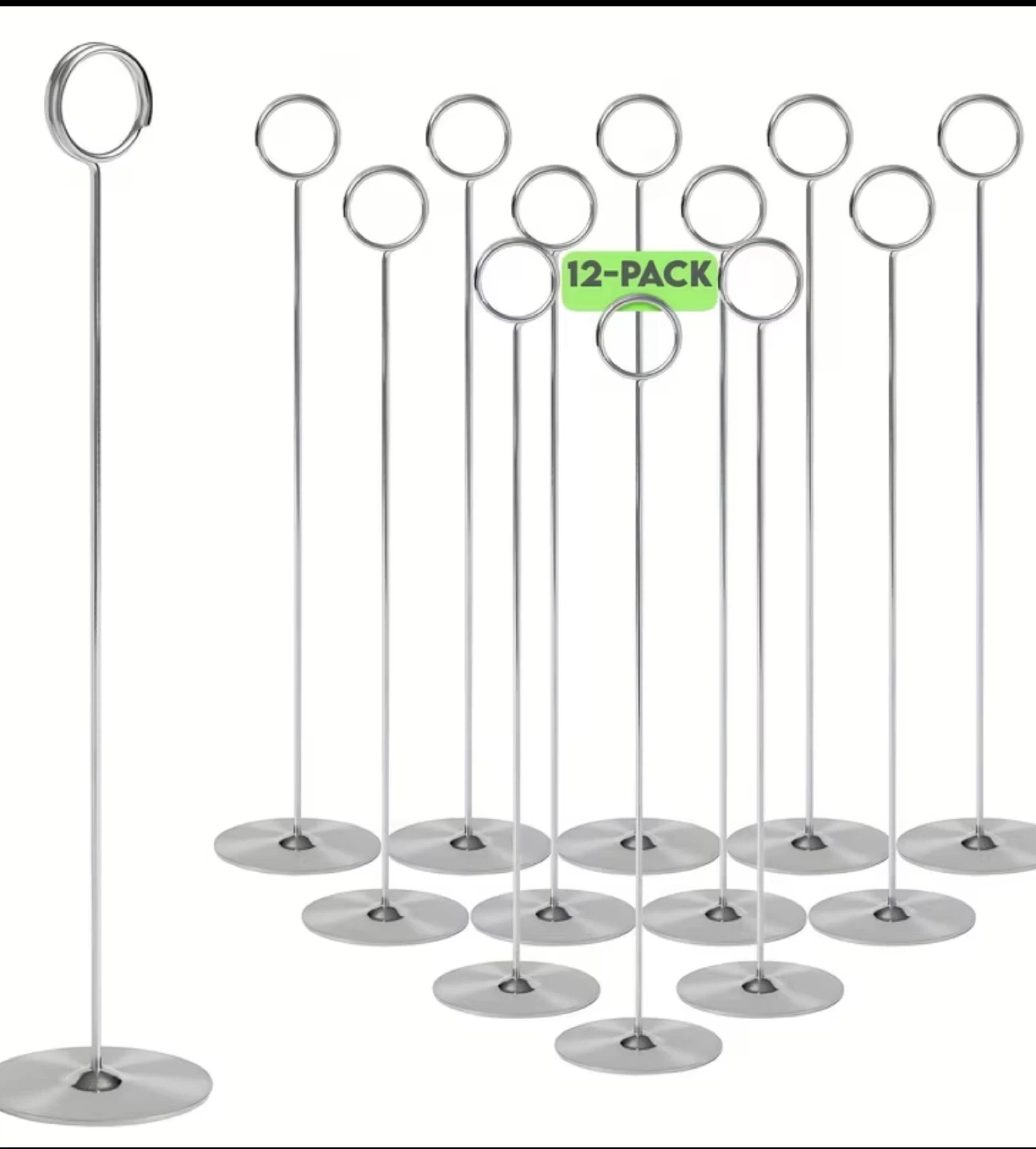 12-Pack Weighted Table Number Card Holders