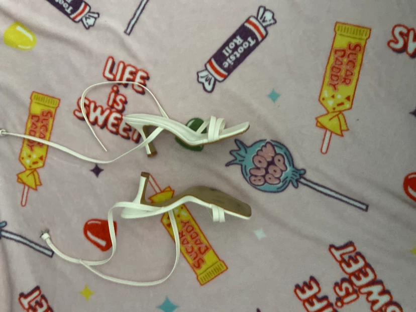 White Strappy Heeled Sandals - photo 2
