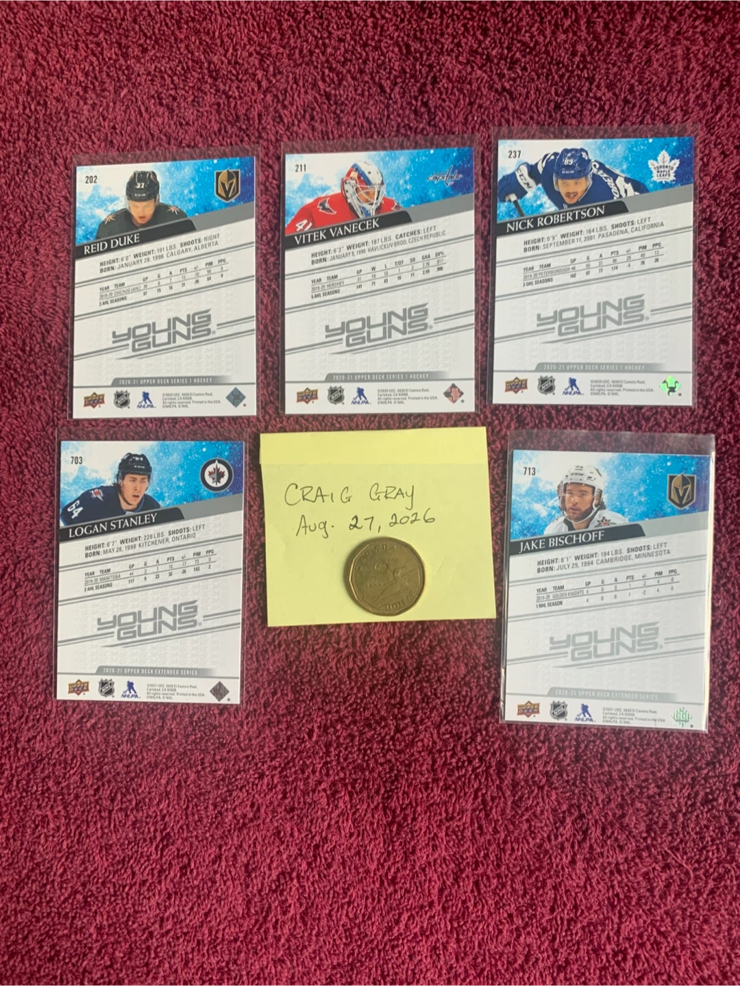 2021 - 22 UPPERDECK YOUNG GUNS ROOKIE CARDS - photo 2