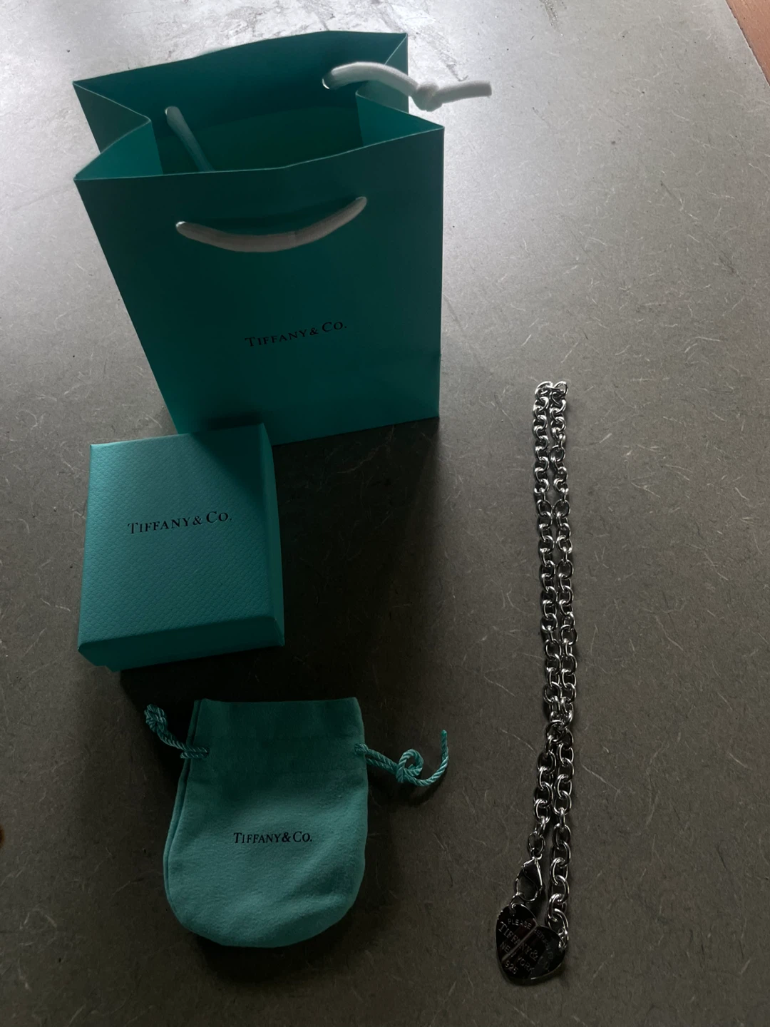 Tiffany & Co. Sterling Silver Heart Tag Chain Necklace - photo 3