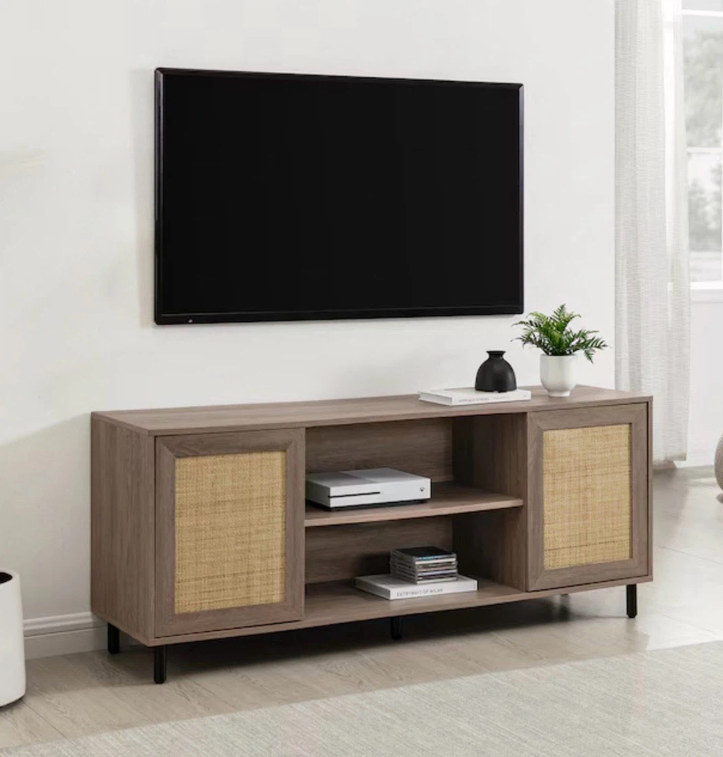 New Boho Rattan 2 Door TV Media Stand