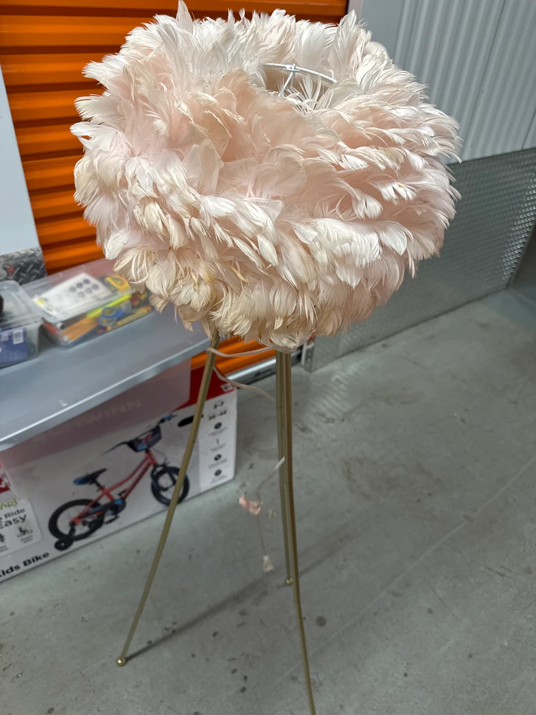 Pink Feather Floor Lamp adjustable to any size