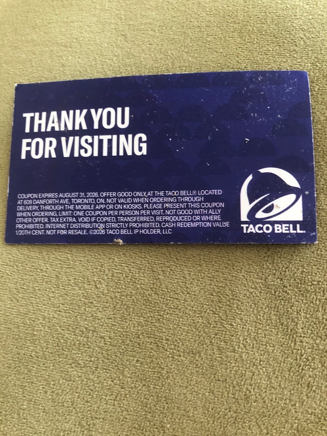 Taco Bell FREE Freeze Coupon - Expires August 31, 2026