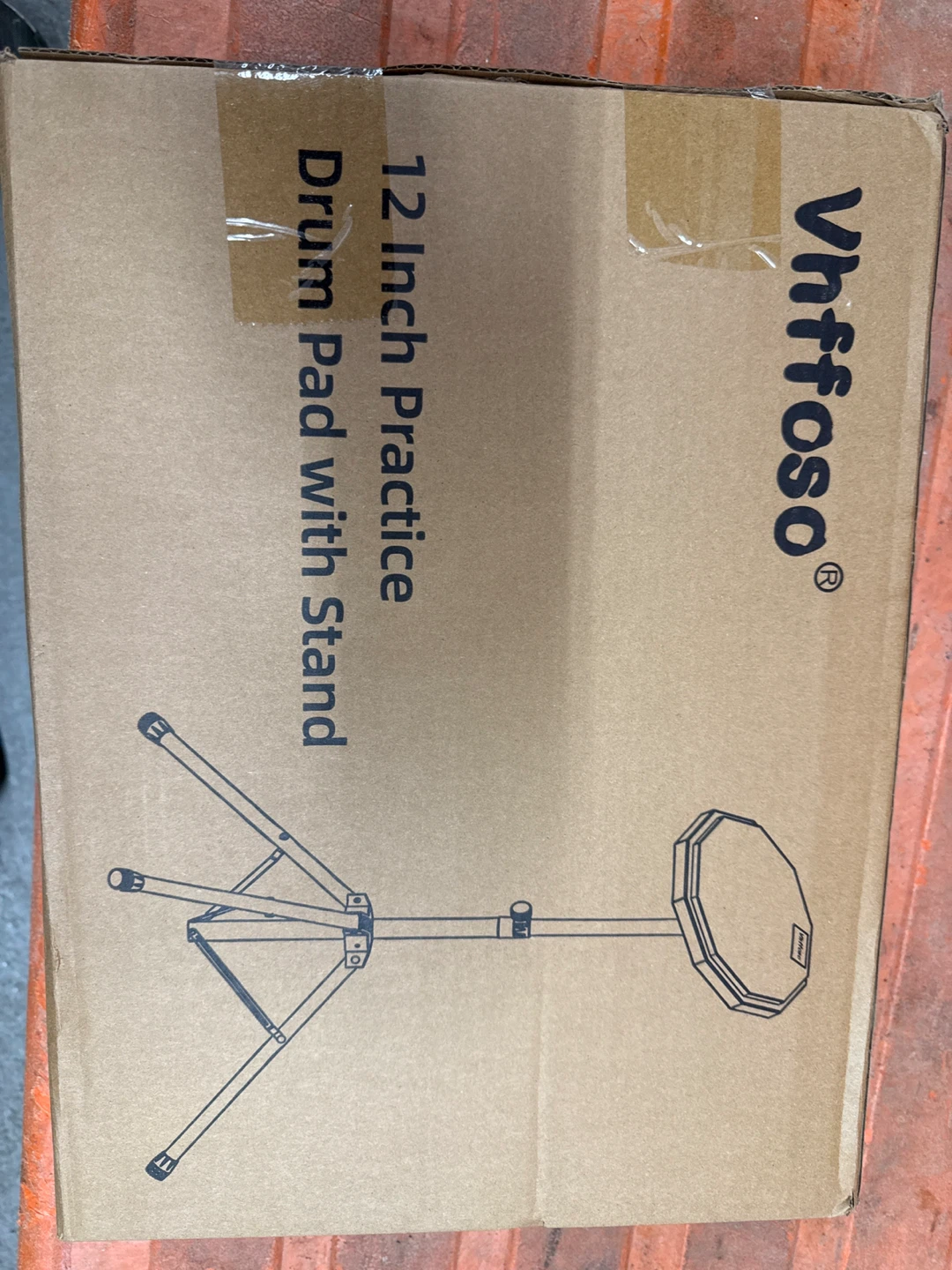 Vhffoso 12 Inch Practice Drum Pad with Stand